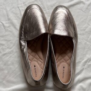 Birdies Metallic Silver Loafers